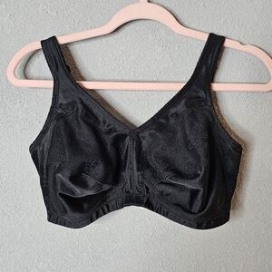 Underscore Bra Womens 36DD Black Wirefree Full Coverage Lace‎ Support Adjustable
